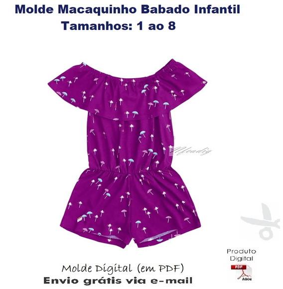 Molde Macaquinho Babado Infantil Pdf #366
