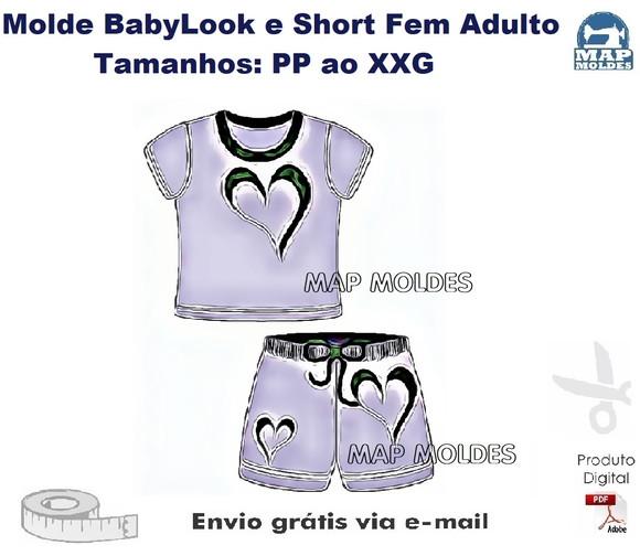 Molde Modelagem Babylook e Short Fem Adulto