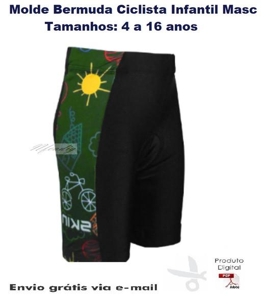 Molde Modelagem Bermuda Ciclista Infantil Masculina #150