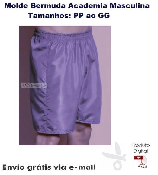 Molde Modelagem Bermuda Academia Masculina Tactel #122