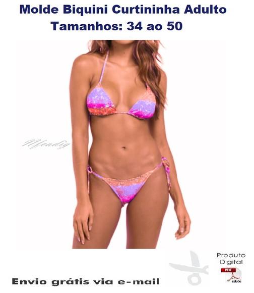 Molde Modelagem Biquini Curtininha Adulto 34 ao 50 #277
