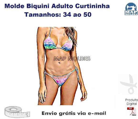 Molde Modelagem Biquini Feminino Curtininha