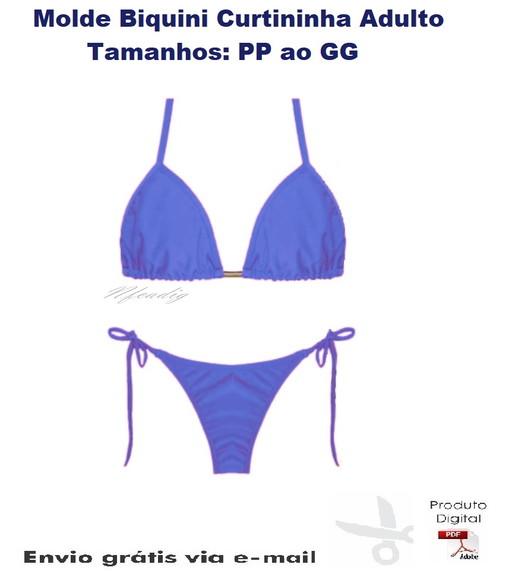 Molde Modelagem Biquini Curtininha Adulto PP ao GG #276