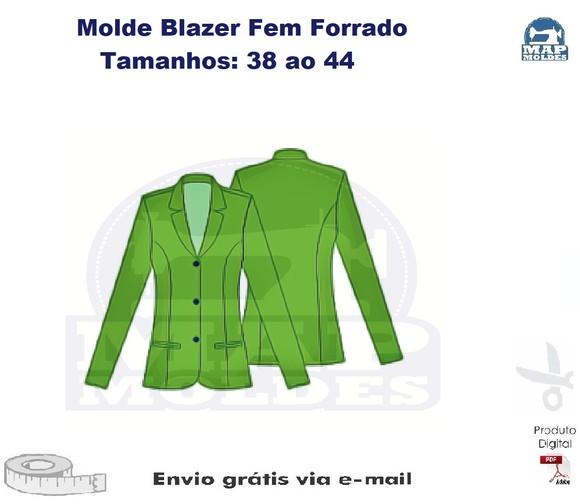 Molde Modelagem Blazer Feminino Forrado em PDF