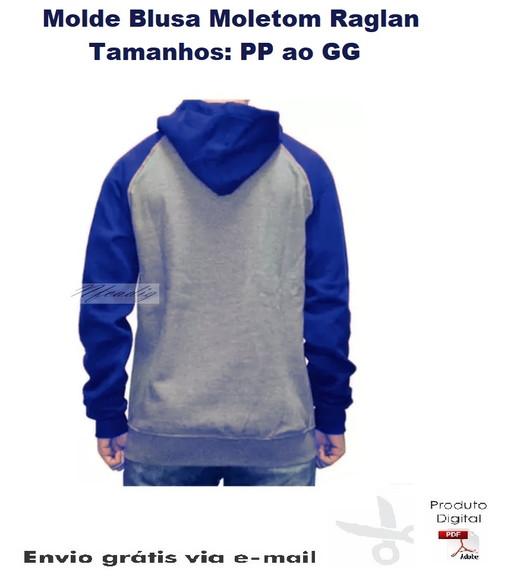 Molde Modelagem Blusa Moletom Raglan #238