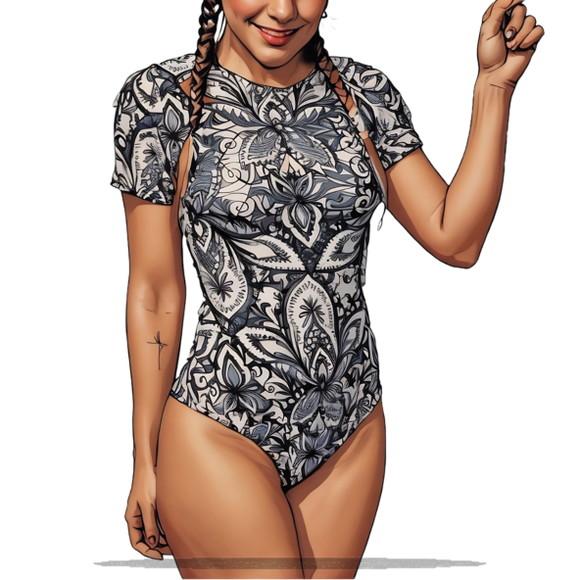 Molde Modelagem Body Adulto Fem Manga Curta do P ao Xxg