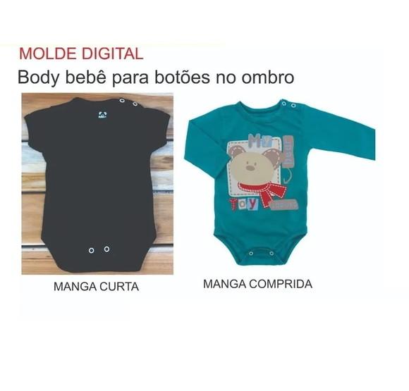 Molde Modelagem Body Bebê para Botões no Ombro