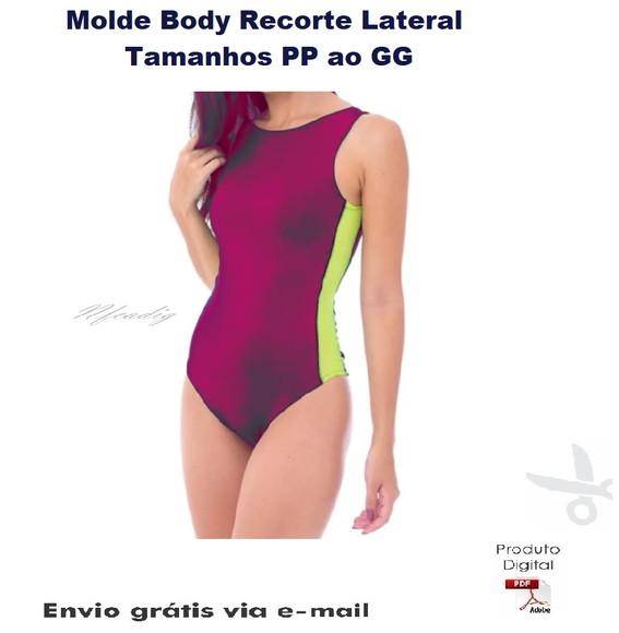 Molde Modelagem Body Recorte Lateral (PP ao GG) #292