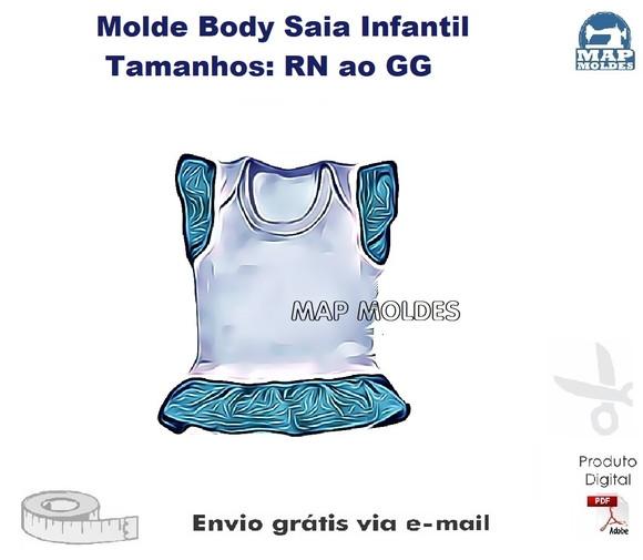 Molde Modelagem Body Saia Feminino Bebê