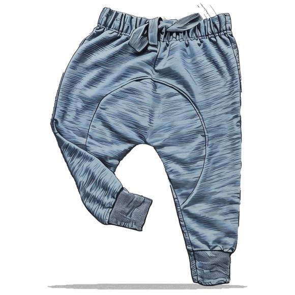 Molde Modelagem Calça Bebe Saruel com Recorte Rn a 3 Anos