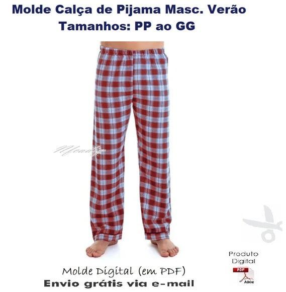 Molde Modelagem Calça de Pijama Masc. Verão #378