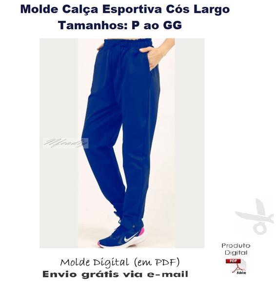 Molde Modelagem Calça Esport Cintura Alca Cós Largo #293