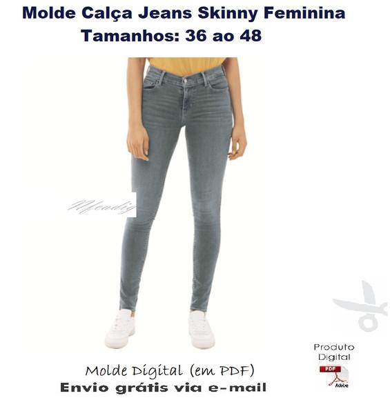 Molde Modelagem Calça Jeans Skinny Feminina #297