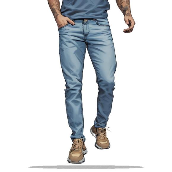 Molde Modelagem Calça Jeans Skinny Masculino Adulto 36 ao 50