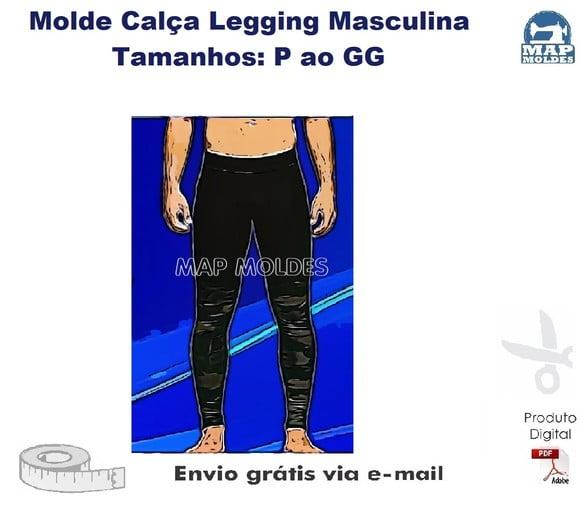 Molde Modelagem Calça Legging Masculina
