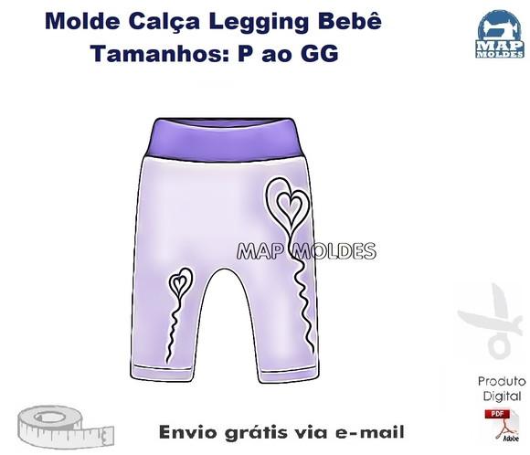 Molde Modelagem Calça Legging Bebê