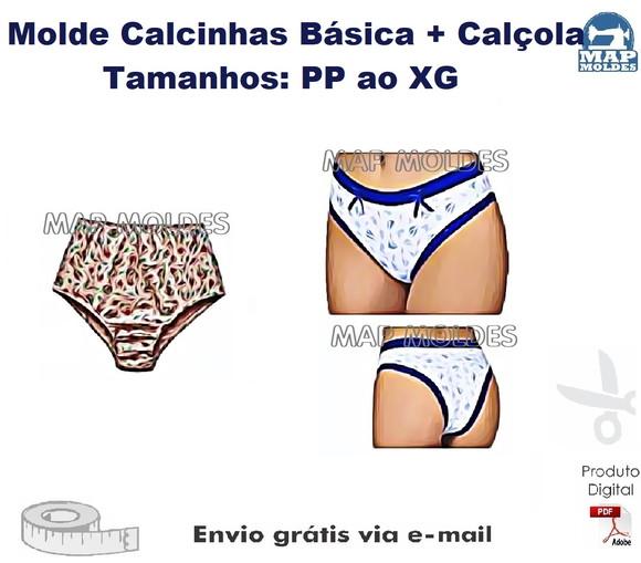 Molde Modelagem Calcinha Básica Tanga + Calcinha Senhora