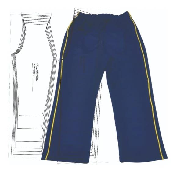 Molde Modelagem Calça Uniforme Escolar