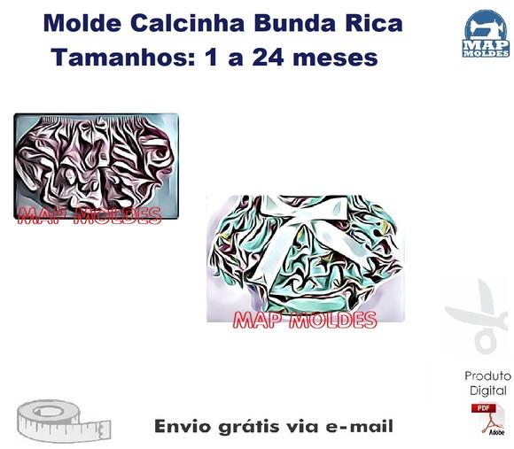 Molde Modelagem Calcinha Bunda Rica Tapa Fralda Bebê