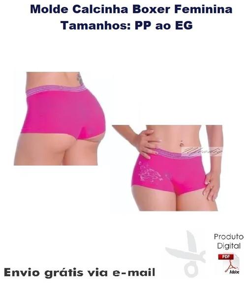 Molde Modelagem Calcinha Boxer Feminina Box ref 42