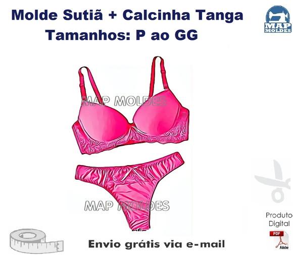 Molde Modelagem Calcinha Tanga e Sutiã