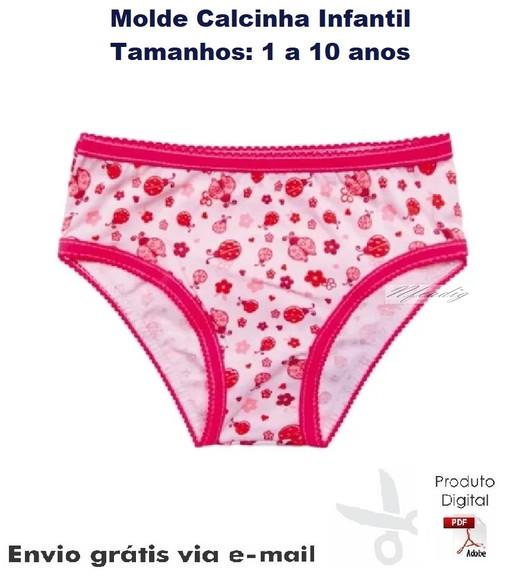 Molde Modelagem Calcinha Infantil ref 45