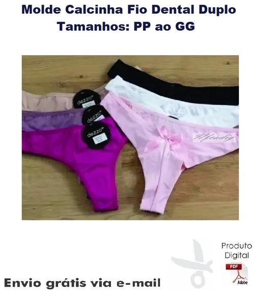 Molde Modelagem Calcinha Fio Duplo Fio Dental ref 44