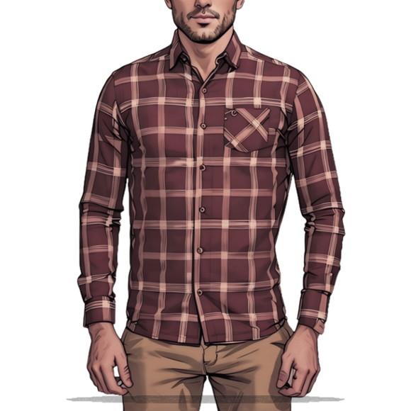 Molde Modelagem Camisa Masc Xadrez Adulto do P ao Xxg