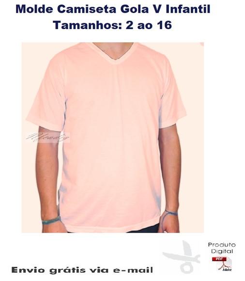 Molde Modelagem Camiseta Gola V Infantil Masculino #217