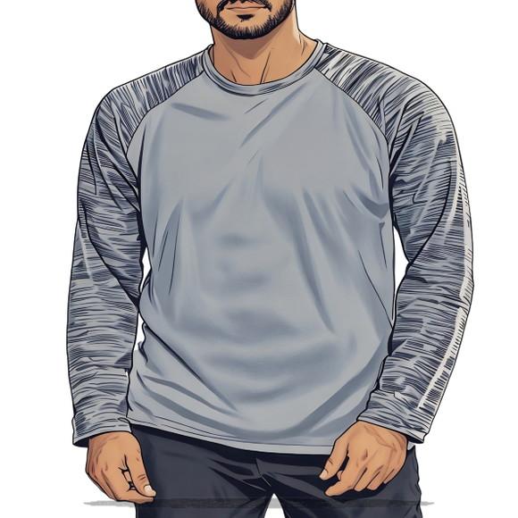 Molde Modelagem Camiseta Masc Raglan m Longa Plus Size Gg-g5
