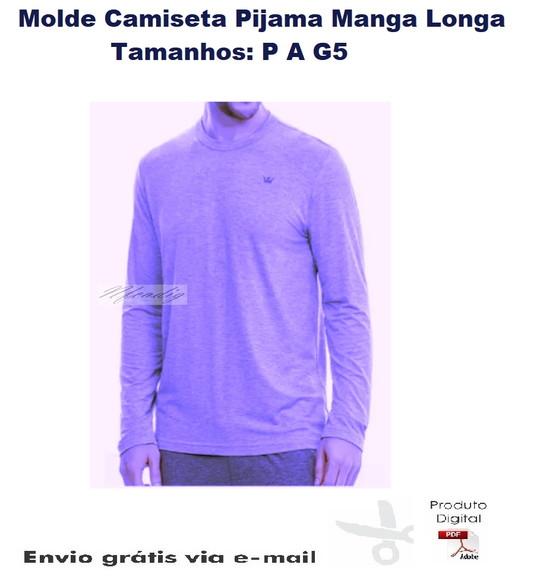 Molde Modelagem Camiseta Pijama Manga Longa #244