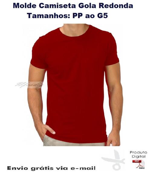 Molde Modelagem Camiseta Tradicional Gola Redonda #224