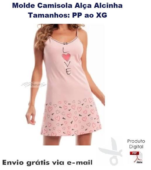 Molde Modelagem Camisola Alça Alcinha ref 98