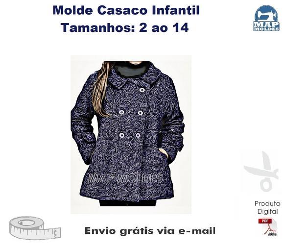 Molde Modelagem Casaco com Forro Infantil