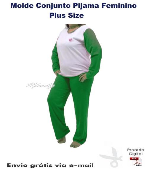 Molde Modelagem Conj Pijama Feminino Verão Plus Size #252