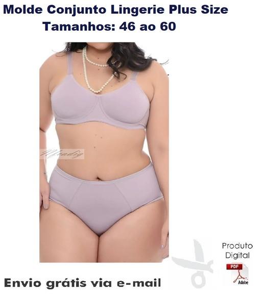 Molde Modelagem Conjunto Lingerie Plus Size ref 49