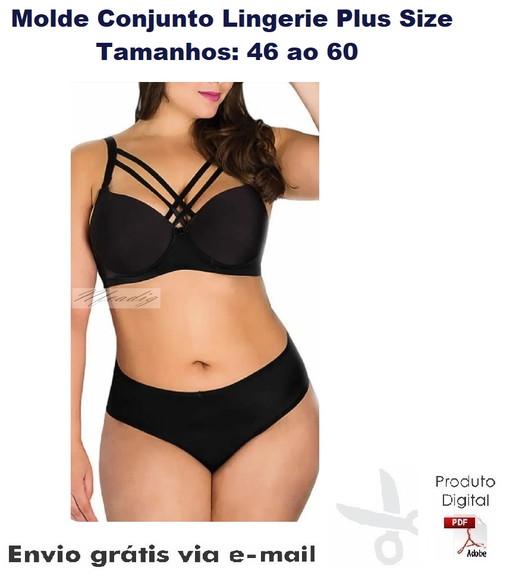 Molde Modelagem Conjunto Lingerie Plus Size Pdf ref 50