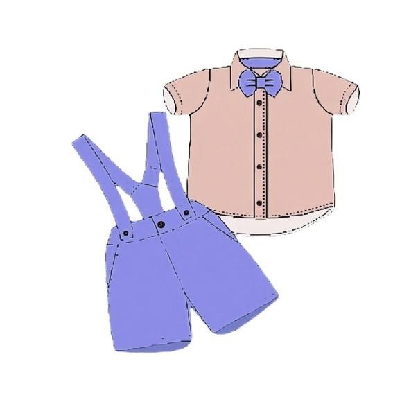 Molde Modelagem Conjunto com Suspensório Infantil