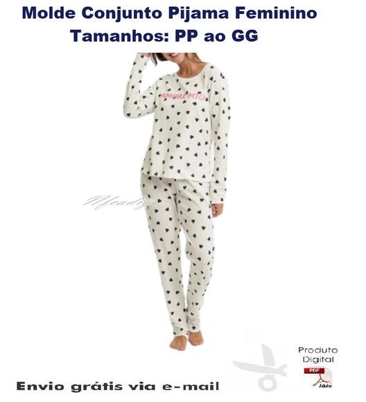 Molde Modelagem Conjunto Pijama Feminino Verao #253