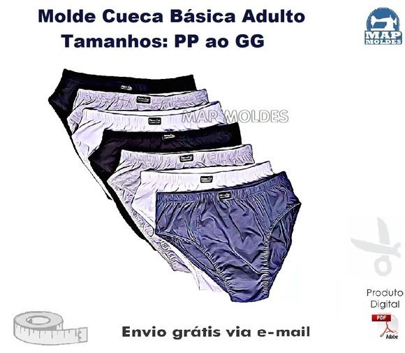 Molde Modelagem Cueca Básica Adulto