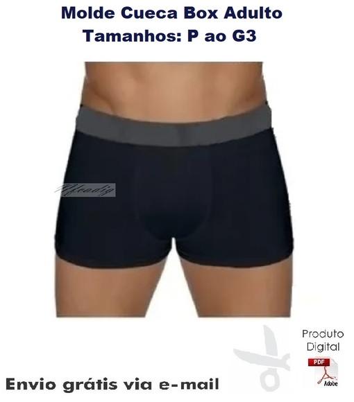 Molde Modelagem Cueca Box Adulto Pdf ref 53