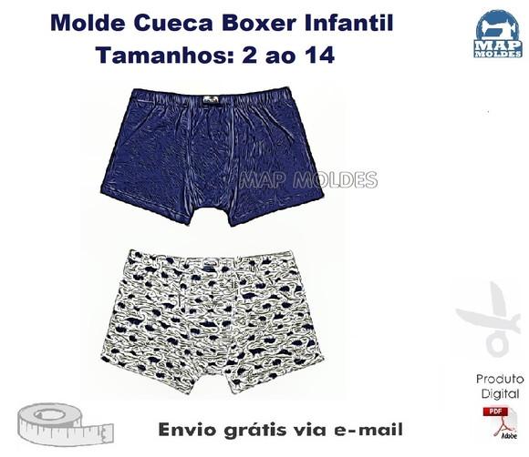 Molde Modelagem Cueca Box Boxer Infantil