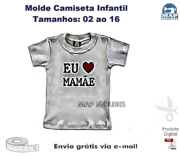 Molde Modelagem de Camiseta Infantil
