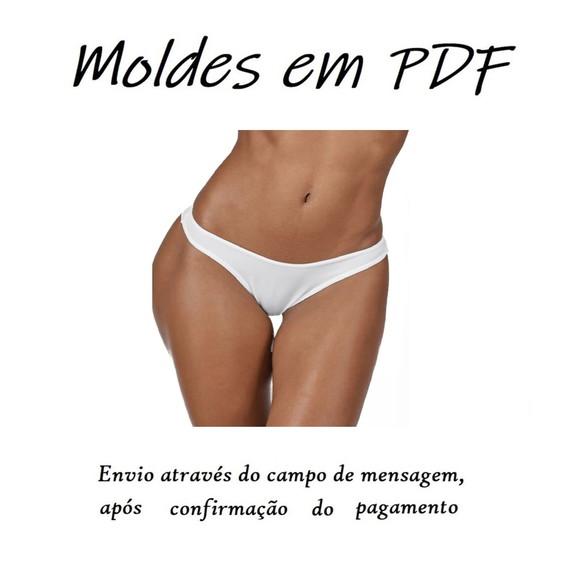 Molde Modelagem de Calcinha Fio Dental Pp ao Eg Por E-mail