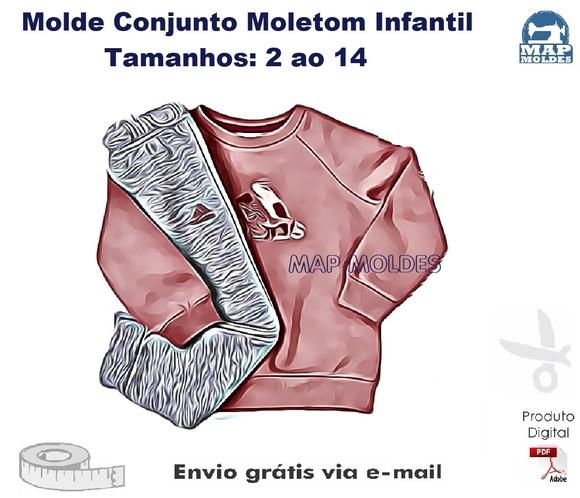 Molde Modelagem de Roupa Conjunto Agasalho Infantil