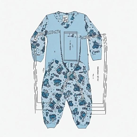 Molde Modelagem de Pijama Bebê Rn a 1 Ano - pdf