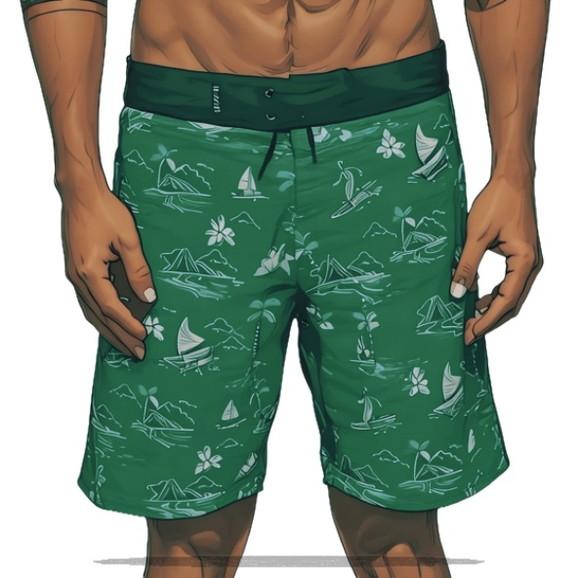 Molde Modelagem em pdf Bermuda Tactel Surfista Masc 34 ao 42