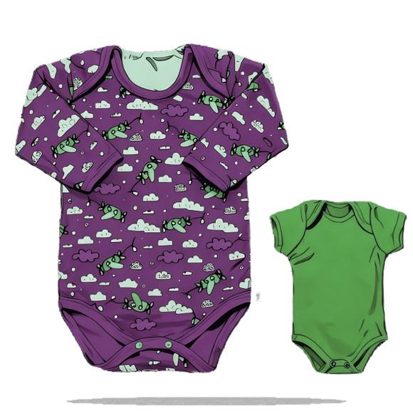Molde Modelagem em pdf Body Infantil m Longa e Curta Rn - Gg