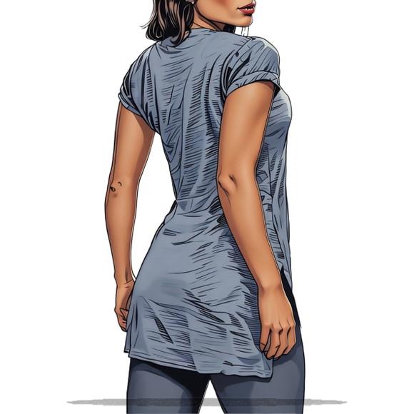 Molde Modelagem em pdf Camiseta Longline Fem do Pp ao Xg