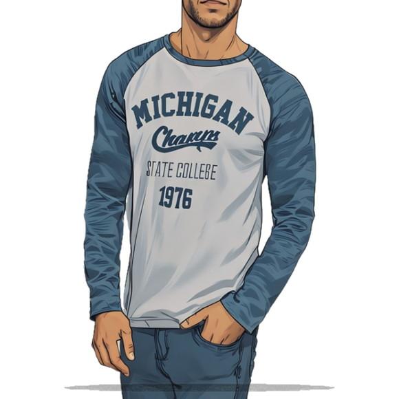 Molde Modelagem em pdf Camiseta Raglan Masc Longa Pp ao Xxg